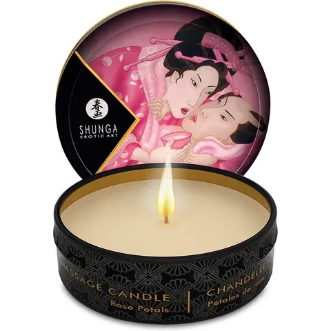 Shunga - Mini Massagekaars - Aphrodisia Rose Petals – afbeelding 2