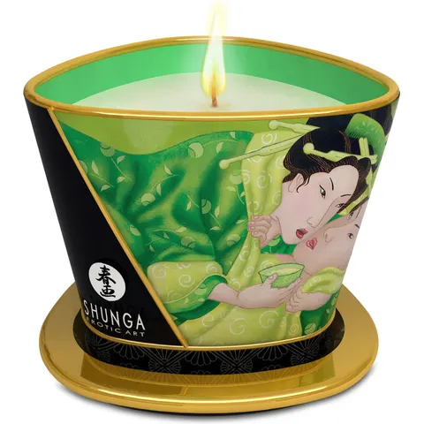 Shunga - Massagekaars - Exotic Green Tea – afbeelding 2