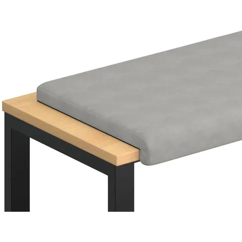 vidaXL Coussin de banc Microfibre Gris clair Profondeur 35 cm – 607267 – image 3