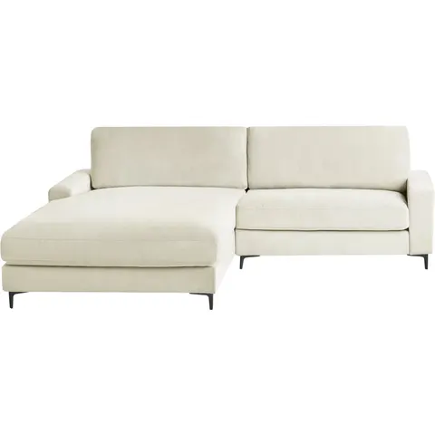 MALOY - Hoekbank - Gebroken wit - Rechtszijdig - Polyester – afbeelding 2