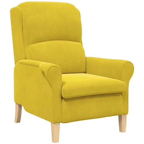 vidaXL fauteuil Jaune Velours – 291097 – image 2