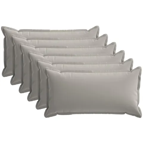 vidaXL Coussin 6 pc HOUTEN Gris 40 x 80 cm Polyester – image 2