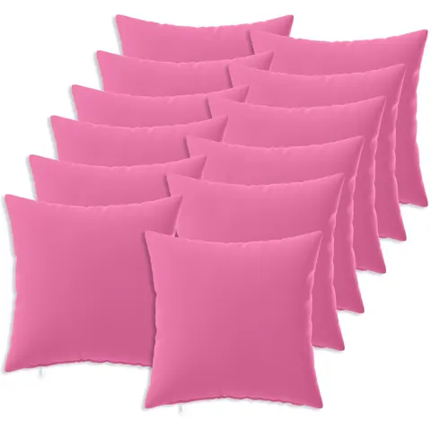 vidaXL Coussin 12 pc HEERLEN Rose 50 x 50 cm Polyester – image 2