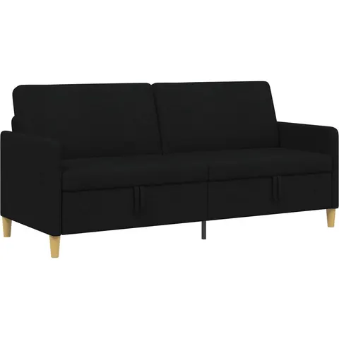 vidaXL Sofa avec rangement Noir 192 x 78 x 87 cm Polyester – image 2