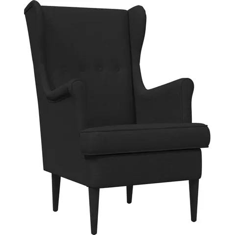 vidaXL Fauteuil Noir Tissu – 636439 – image 2