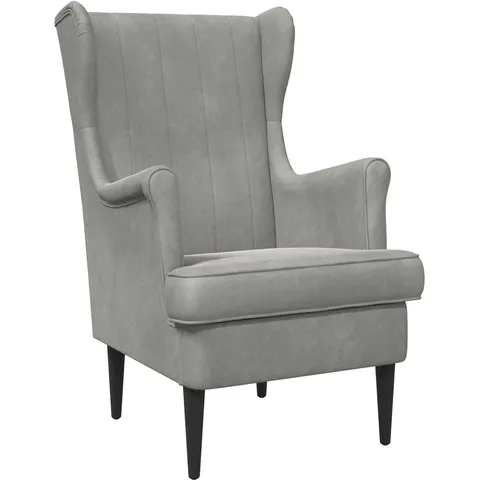 vidaXL Fauteuil Gris clair Velours – 636965 – image 2