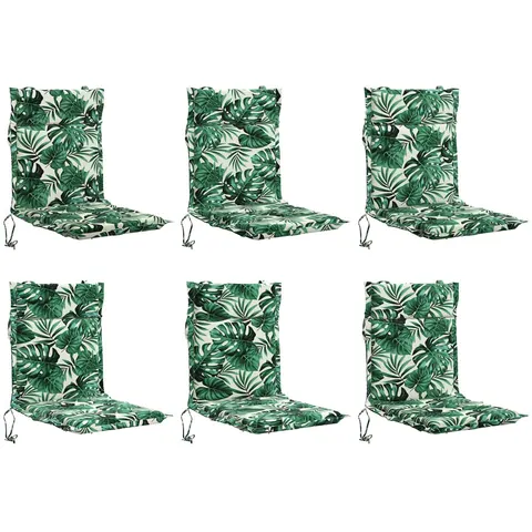 vidaXL Coussin de chaise à dossier bas GEMERT 6 pc 100 % polyester – 433552 – image 2