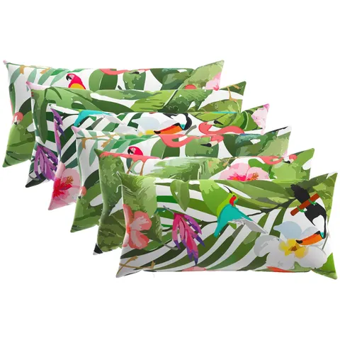 vidaXL Coussin 6 pc HEERLEN Multicolore 40 x 80 cm Polyester – image 2