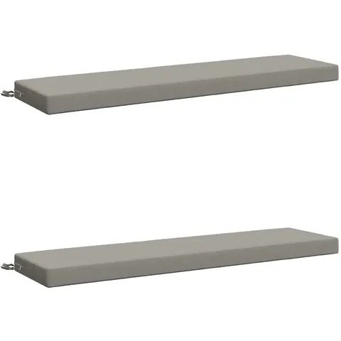 vidaXL Coussins de Banc SOEST 2 pc 100 % polyester Gris – 467748 – image 2