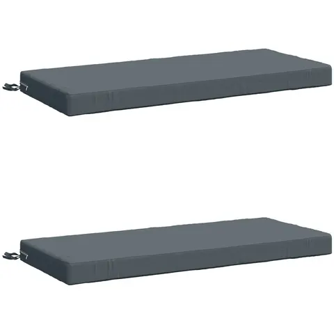 vidaXL Coussins de Banc SOEST 2 pc 100 % polyester Bleu – 470366 – image 2