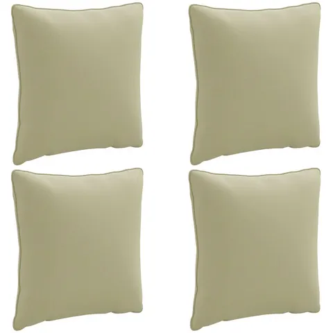 vidaXL Coussin de dos PUTTEN 4 pc 100 % polyester Vert clair – image 2
