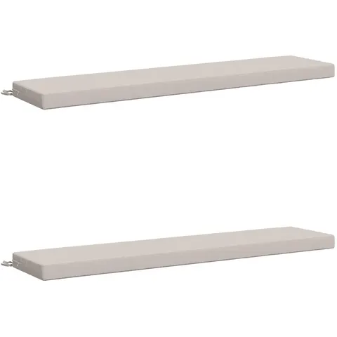 vidaXL Coussins de Banc SOEST 2 pc 100 % polyester Blanc – 468585 – image 2