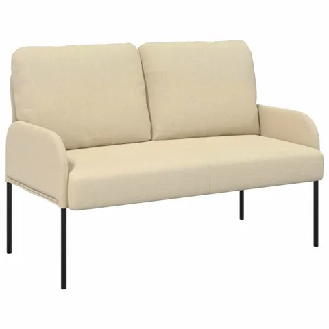 vidaXL Canapés avec coussin 110cm Crème Contreplaqué – image 2