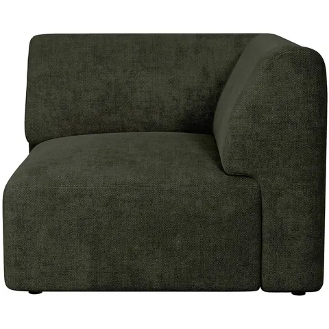 Vente-unique Module fauteuil d'angle en tissu vert POGNI de Maison Céphy – image 2