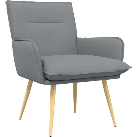 vidaXL Fauteuil Gris clair Tissu – 854820 – image 2