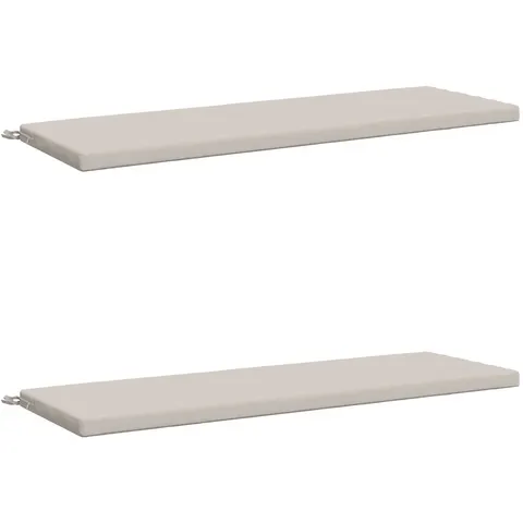 vidaXL Coussins de Banc SOEST 2 pc 100 % polyester Blanc – 462200 – image 2