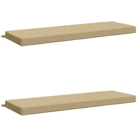 vidaXL Coussins de Banc SOEST 2 pc 100 % polyester Beige – 471684 – image 2