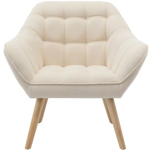 vente-unique.com Fauteuil droit polyester beige 82x77x73cm – image 3