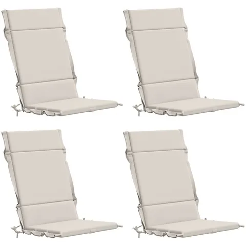 vidaXL Coussin de chaise à dossier haut GEMERT 4 pc 100 % polyester – 432074 – image 2
