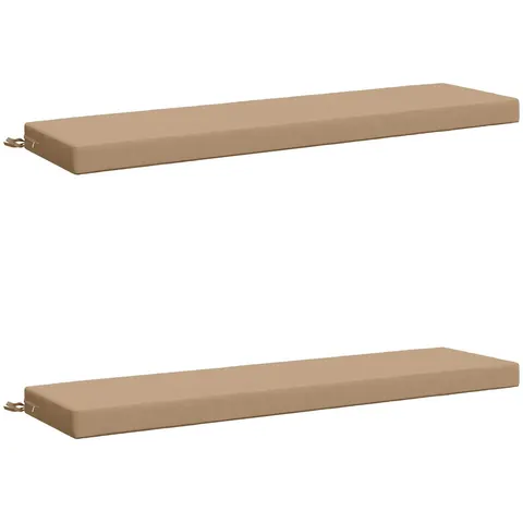 vidaXL Coussins de Banc SOEST 2 pc 100 % polyester Sable – 467441 – image 2
