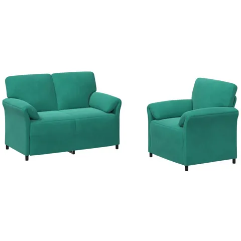 vidaXL Ensemble de Canapés 2 pc Turquoise Velours – 776722 – image 2