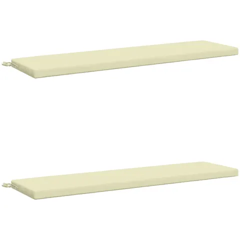 vidaXL Coussins de Banc SOEST 2 pc 100 % polyester Crème – 458425 – image 2
