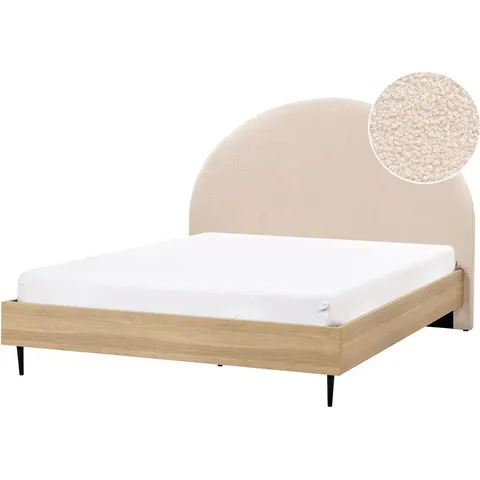 MILLAY - Bed - Beige - 160 x 200 cm - Bouclé – afbeelding 2