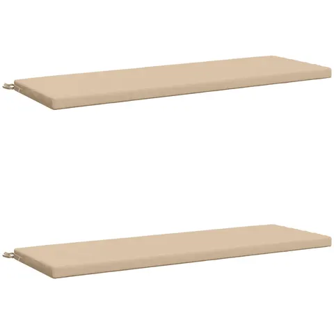 vidaXL Coussins de Banc SOEST 2 pc 100 % polyester Crème – 462361 – image 2
