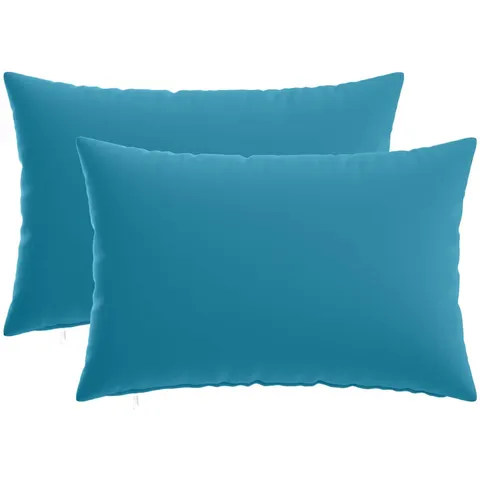 vidaXL Coussin 2 pc HEERLEN Bleu clair 40 x 60 cm Polyester – image 2