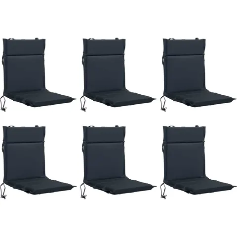 vidaXL Coussin de chaise à dossier bas GEMERT 6 pc 100 % polyester – 433040 – image 2