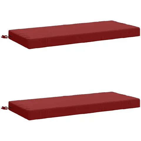 vidaXL Coussins de Banc SOEST 2 pc 100 % polyester Bordeaux – 470243 – image 3