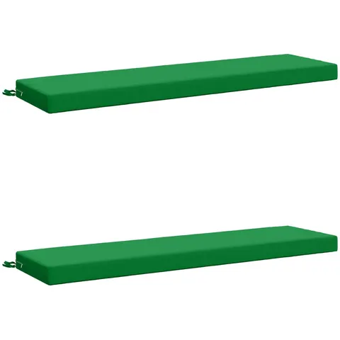 vidaXL Coussins de Banc SOEST 2 pc 100 % polyester Vert – 467182 – image 3