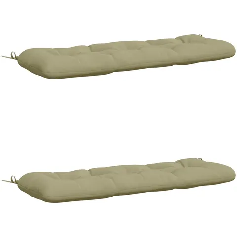 vidaXL Coussins de Banc VIANEN 2 pc 100 % polyester Vert clair – 491408 – image 2