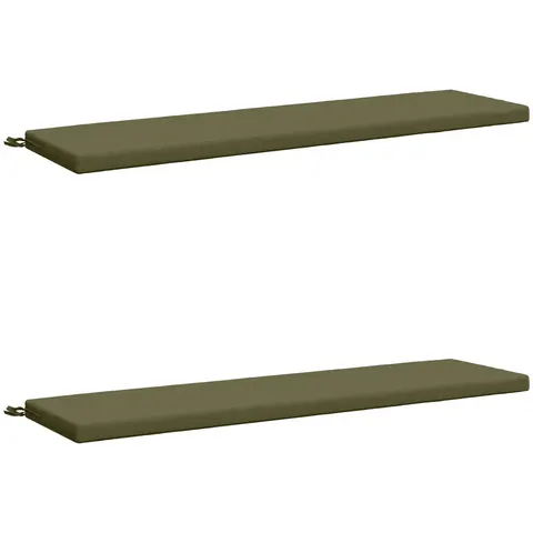 vidaXL Coussins de Banc SOEST 2 pc 100 % polyester Vert olive – image 3