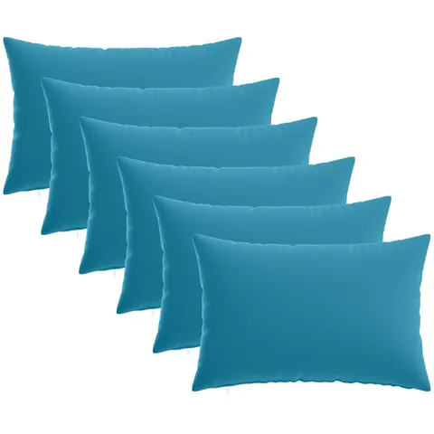 vidaXL Coussin 6 pc HEERLEN Bleu clair 40 x 60 cm Polyester – image 2