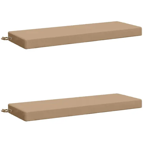 vidaXL Coussins de Banc SOEST 2 pc 100 % polyester Sable – 465706 – image 2