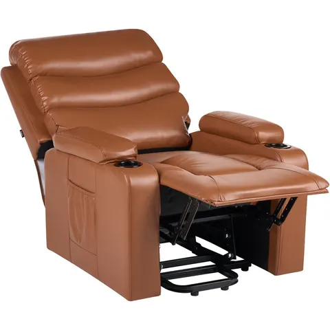 ETER - Relaxfauteuil elektrisch - Bruin - Kunstleer – afbeelding 2