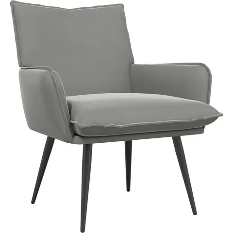 vidaXL Fauteuil Gris clair Velours – 855070 – image 2