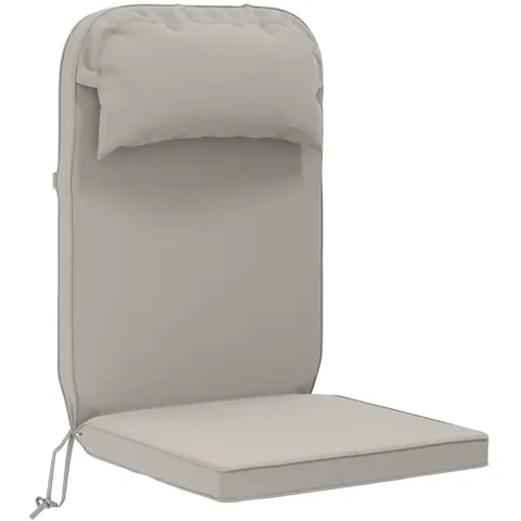vidaXL Coussin de chaise Adirondack 100 % polyester Gris – image 2