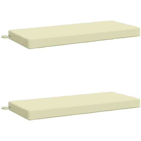 vidaXL Coussins de Banc SOEST 2 pc 100 % polyester Crème – 470021 – image 2
