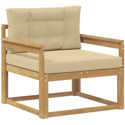 vidaXL Sofa de milieu extérieur Polyester Blanc – 650300 – image 2