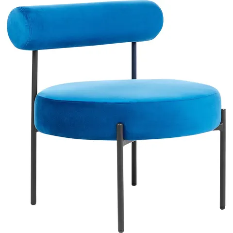 ALPHA - Fauteuil - Marineblauw - Fluweel – afbeelding 2