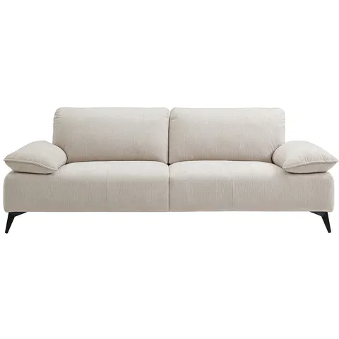 Vente-unique Driezitsbank in beige Chenille VIKEMA – afbeelding 2