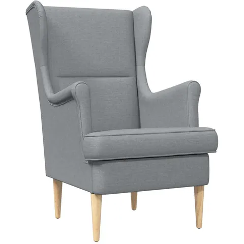 vidaXL fauteuil Gris clair tissu – 636149 – image 2