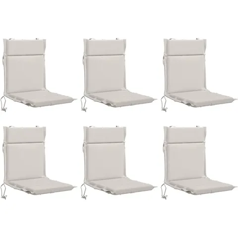 vidaXL Coussin de chaise à dossier bas GEMERT 6 pc 100 % polyester – 432951 – image 3