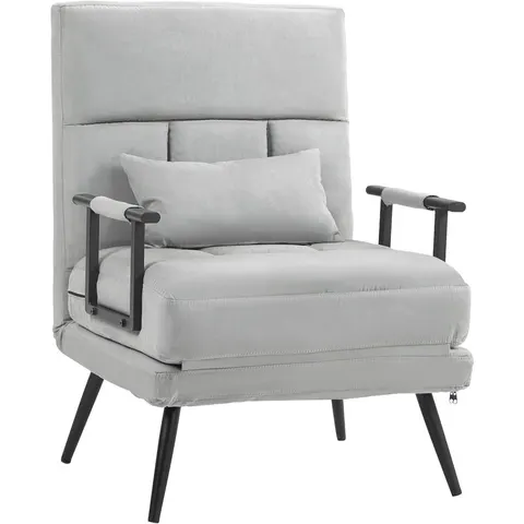 HOMCOM-Stoelbed-Polyester-71x71x97cm-Grijs – afbeelding 2