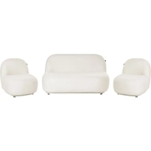 LOVBERG - Banken set - Gebroken wit - Polyester – afbeelding 2