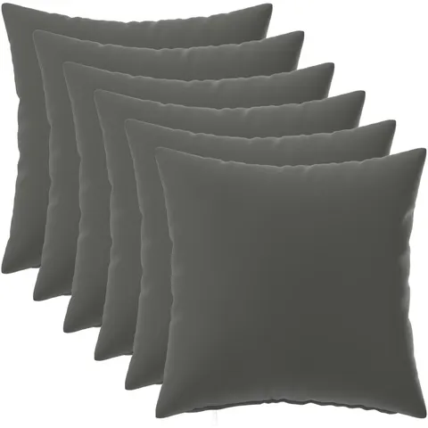 vidaXL Coussin 6 pc HEERLEN Anthracite 30 x 30 cm Polyester – image 2