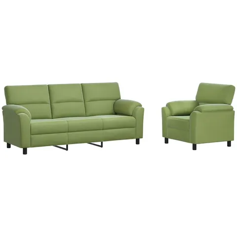 vidaXL Ensemble de Canapés 2 pcs Vert clair Velours – 294863 – image 2