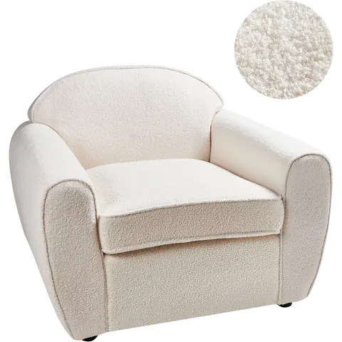 ELLEDE - Fauteuil - Lichtbeige - Bouclé – afbeelding 2